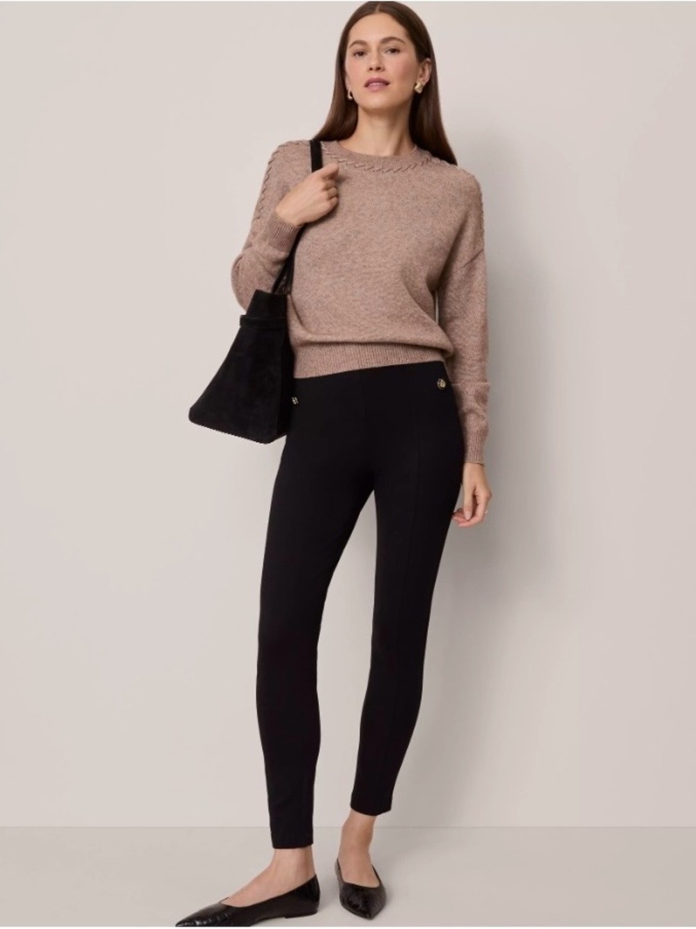 Ann Taylor Women’s Black Ponte Leggings
